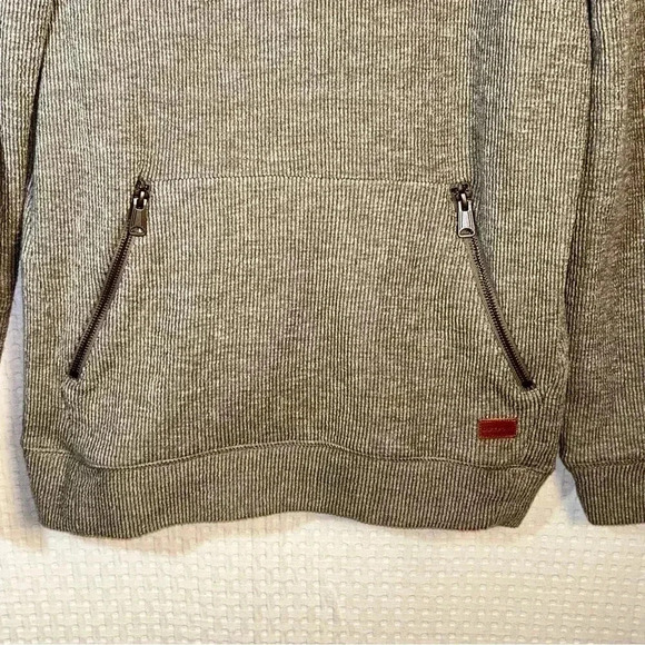 NEW Outpost Makers Buckle Sz M Knit 1/4 Zip Sweater Terry Cloth Beige Brown - Picture 8 of 13
